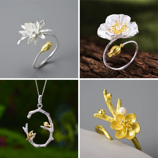 Embrace Nature's Beauty with Anet's Collection: Exclusive Silver and 18K Gold-Plated Jewelry