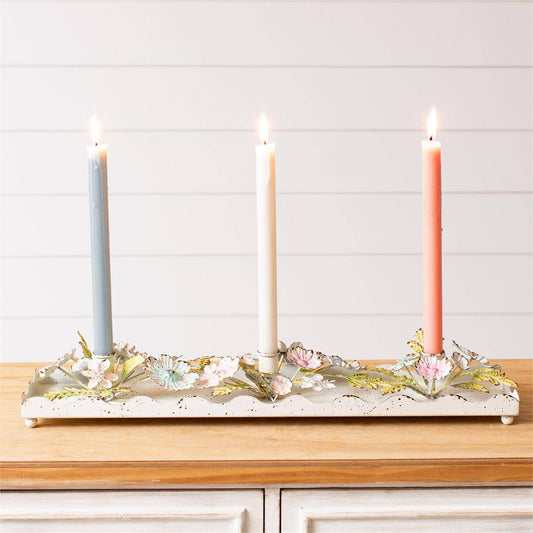 Dainty Hydrangea Taper Candle Holder