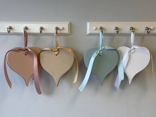 Ceramic Heart Ornaments : Pink