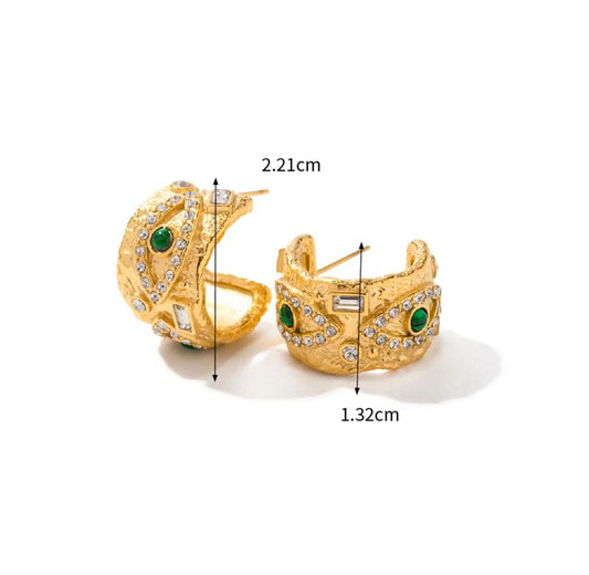 Golden Gaze Evil Eye Earrings