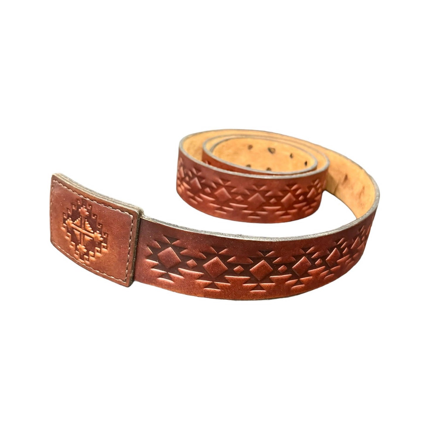 Leather Belt with Cross