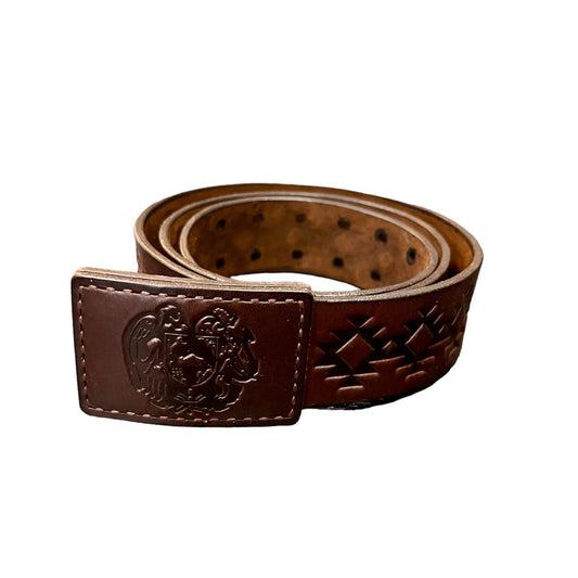 Leather Belt with Coat of Arms