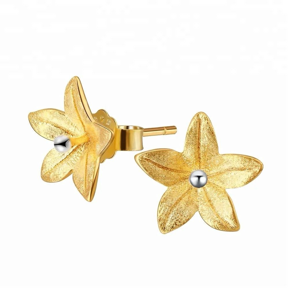 Gold Flower Earrings