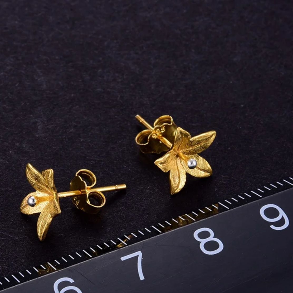 Gold Flower Earrings