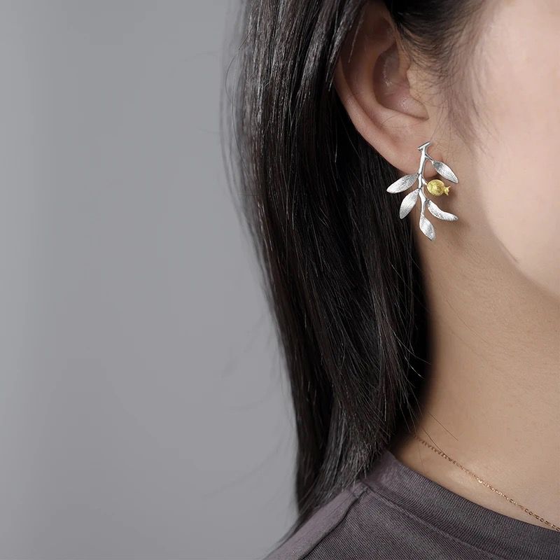 Pomegranate Branch Earrings
