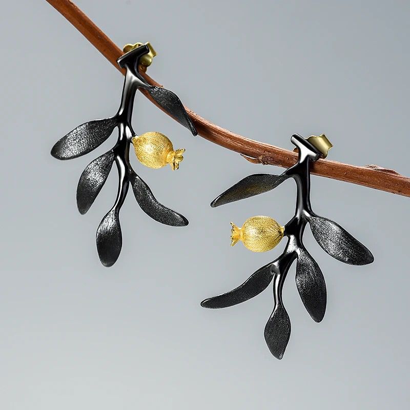 Pomegranate Branch Earrings