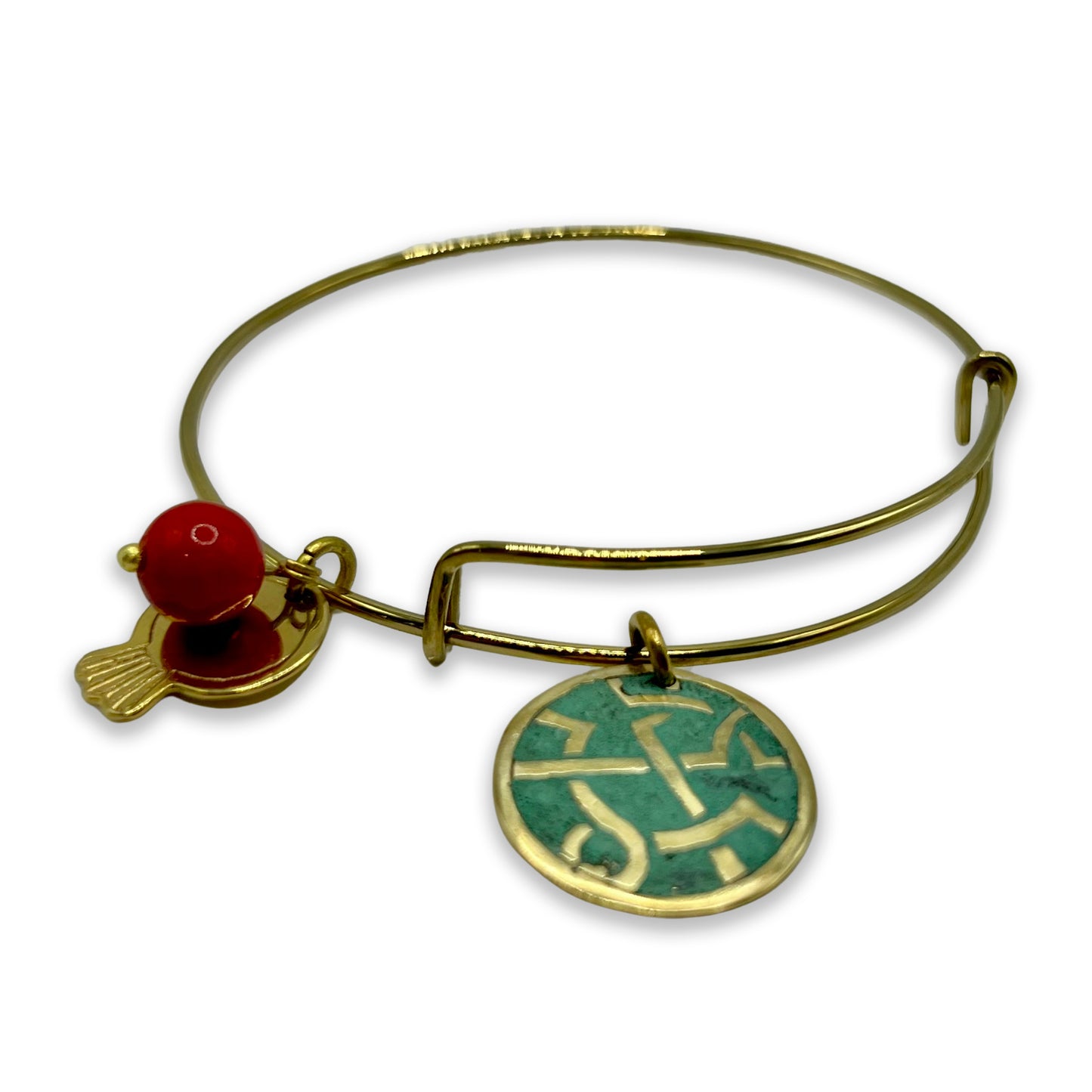 Metal Bracelet with Pomegranate Charms