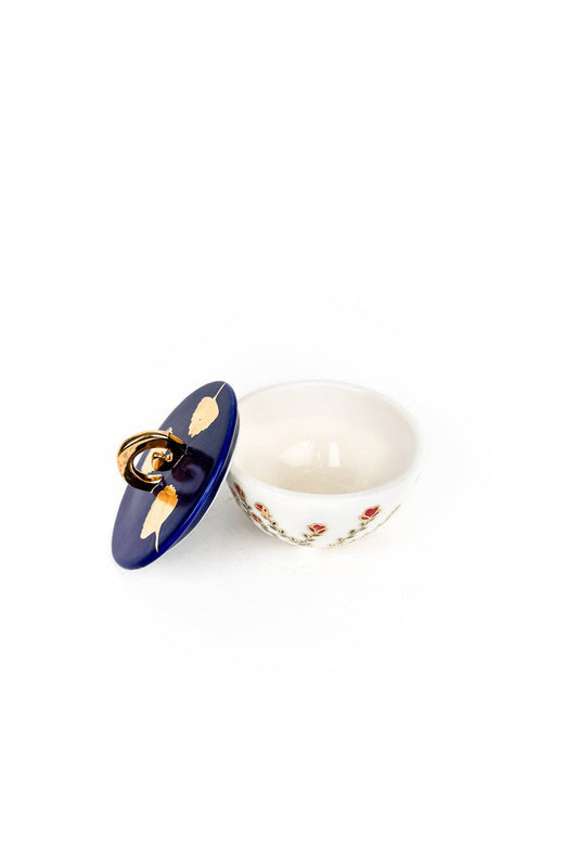 Bowl Floral Canister: Red