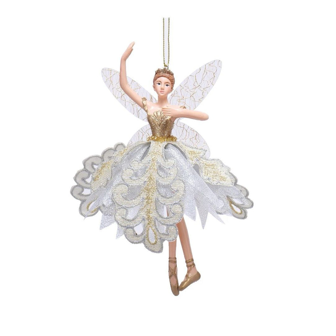 Gold and Silver Fairy Girl Ornament