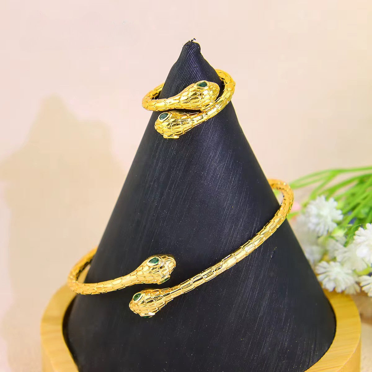 Gold Serpent Bangle