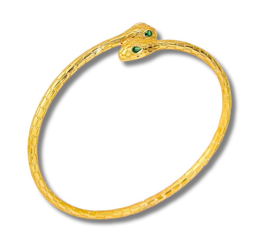 Gold Serpent Bangle