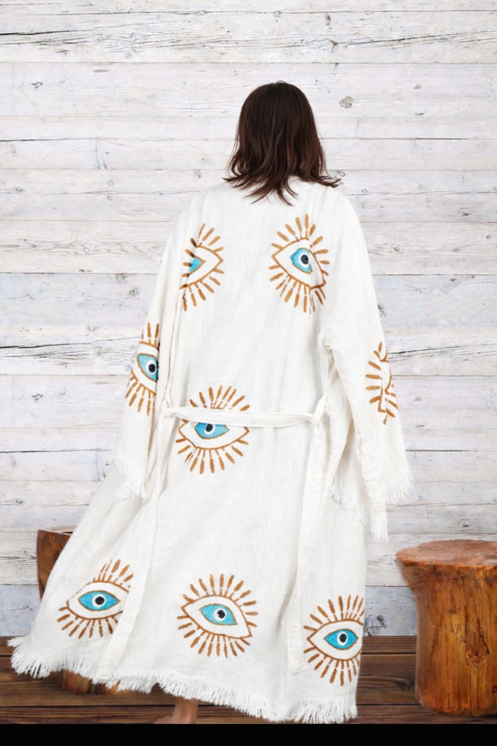 Turquoise + Gold Eye Kaftan Summer!