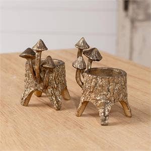Mushroom Tea Light Holders (Pk/02)