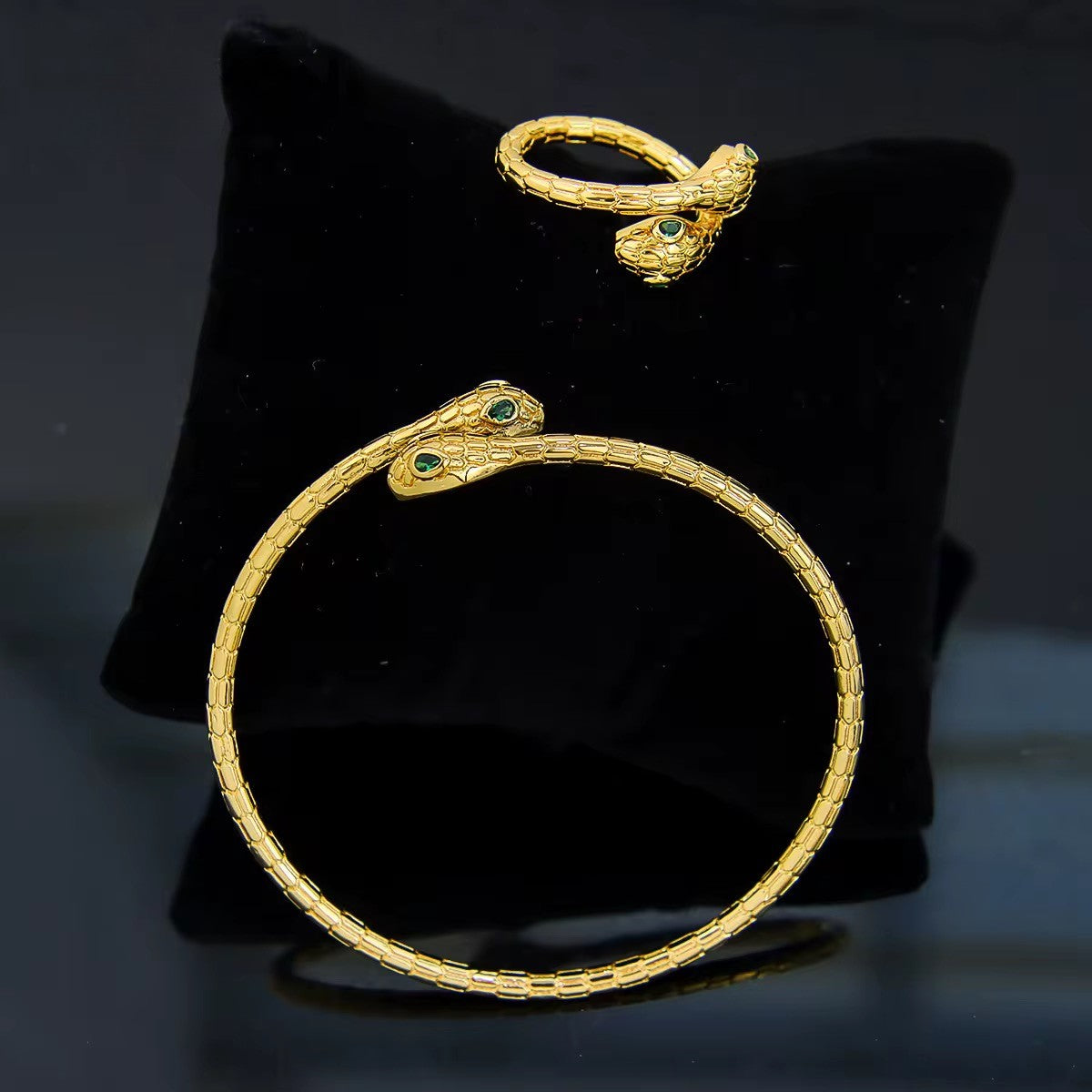 Gold Serpent Bangle