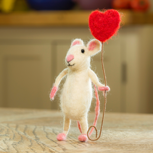 Happy Heart Balloon Mouse