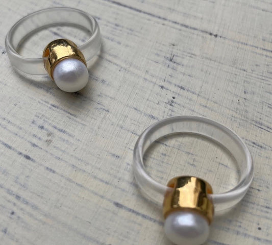 Clear Band Rings