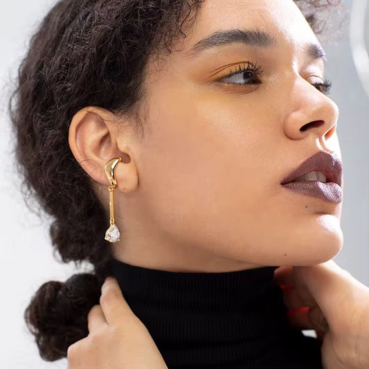 Gold Gem Earrings