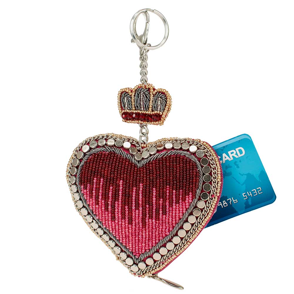 Have a Heart Beaded Coin Purse or Key Fob