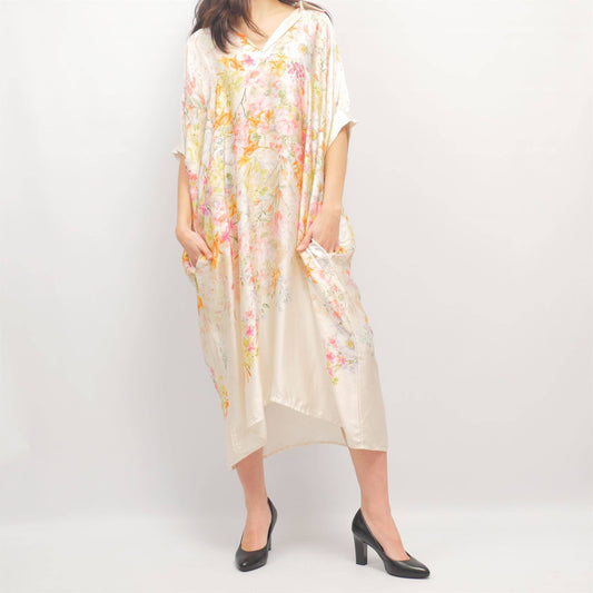 Sky Blue water color floral dress