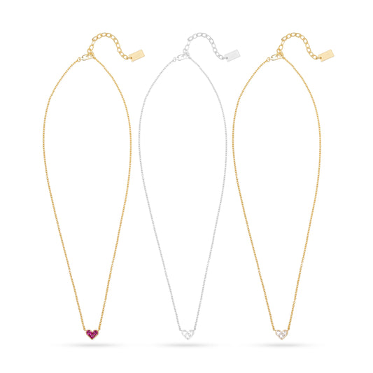 AC Heart Necklace with Zircon Gemstone