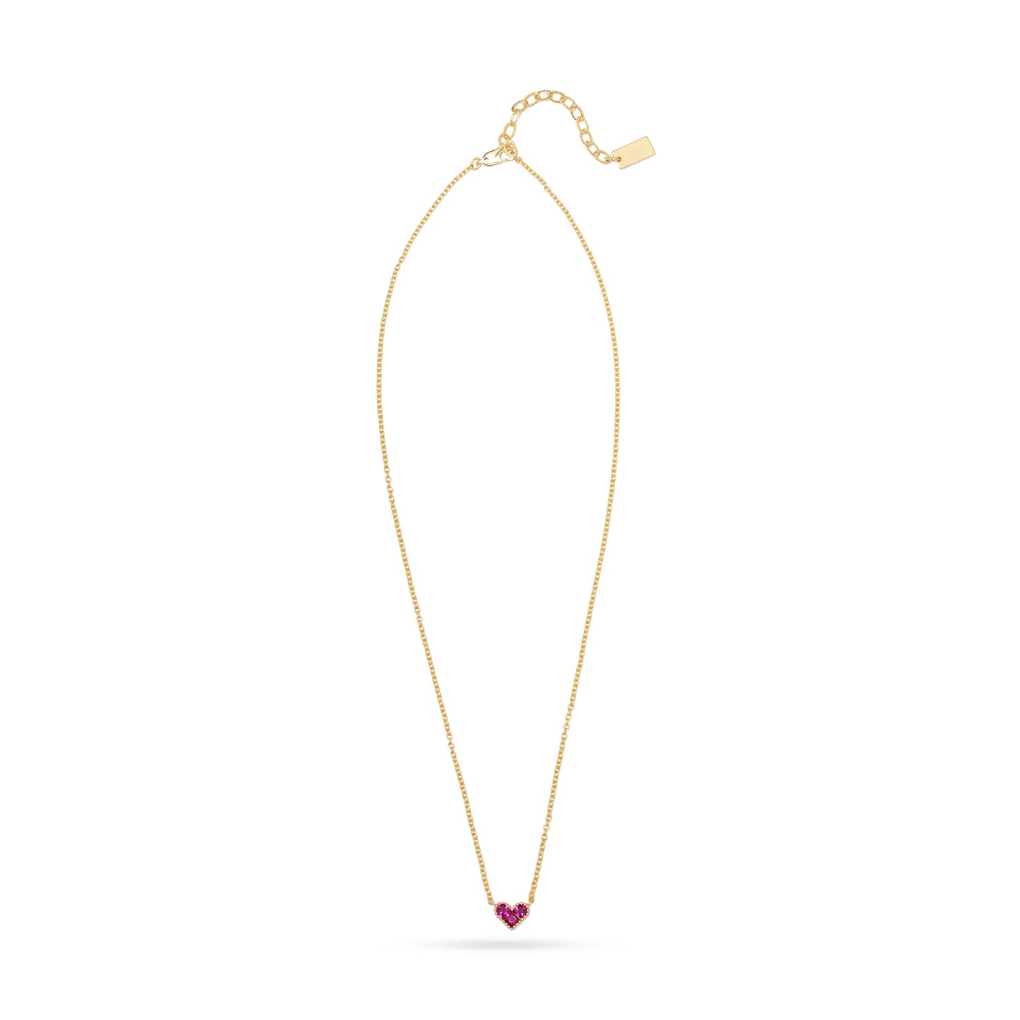 AC Heart Necklace with Zircon Gemstone