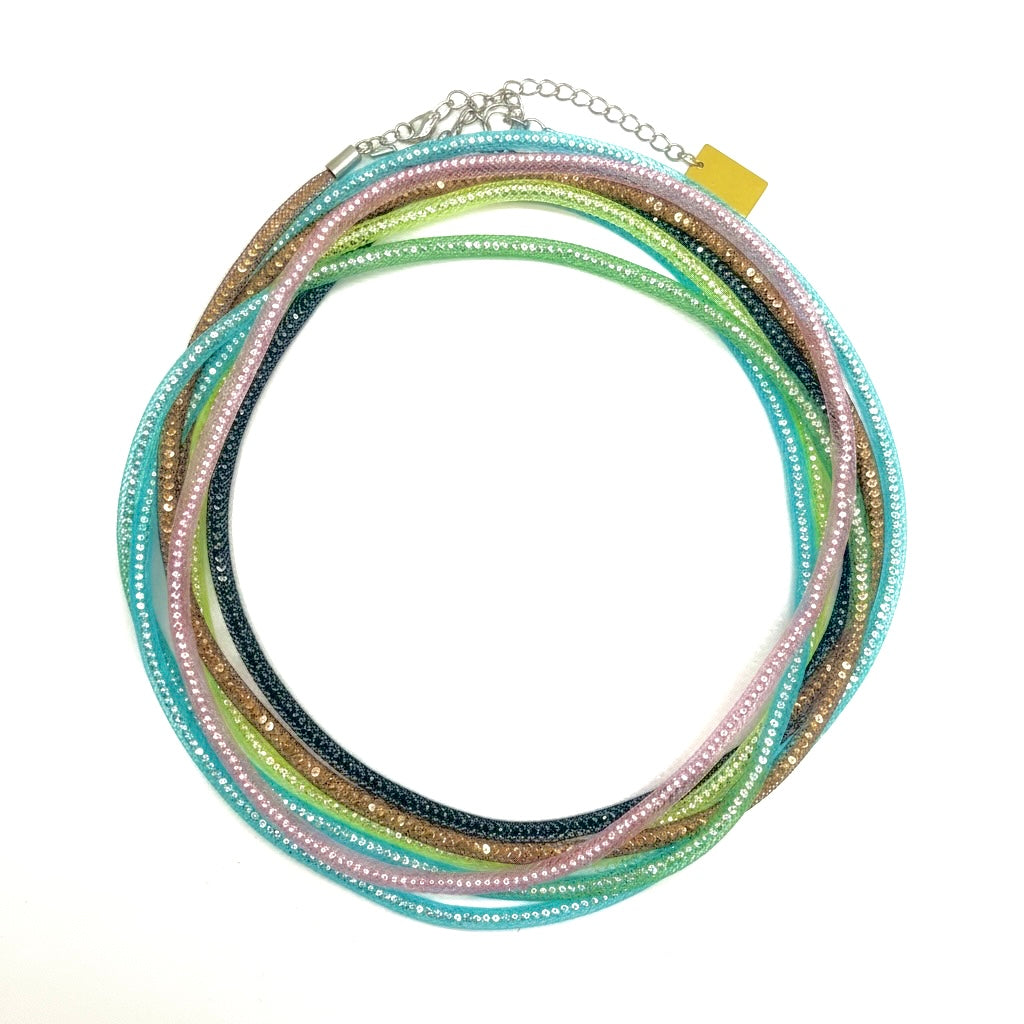 Hematite and Nylon Necklace