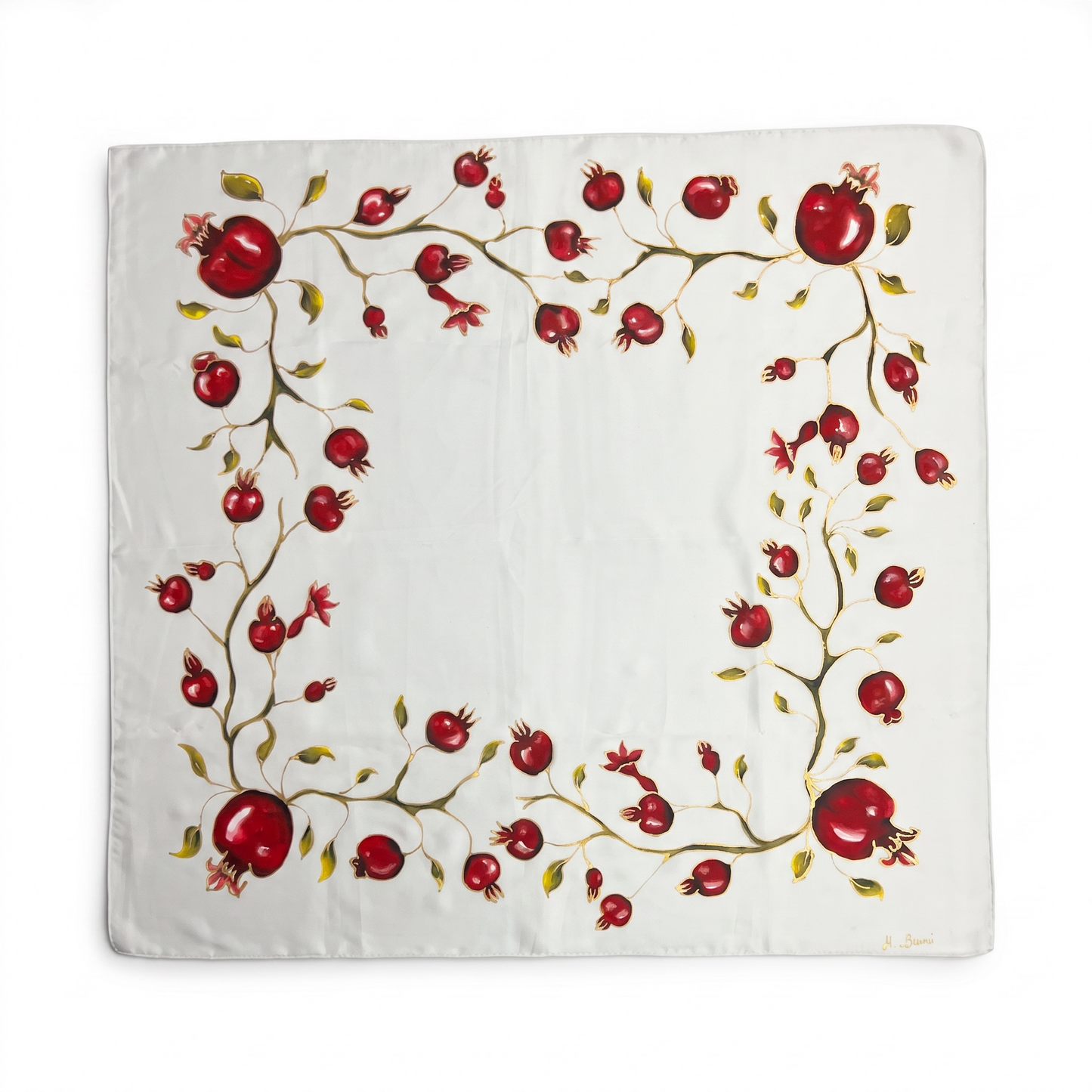 Batik Pomegranate Silk Scarf