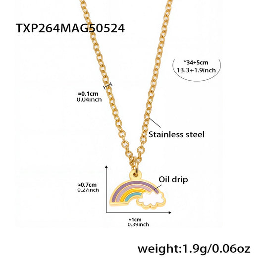 Rainbow Charm Necklace