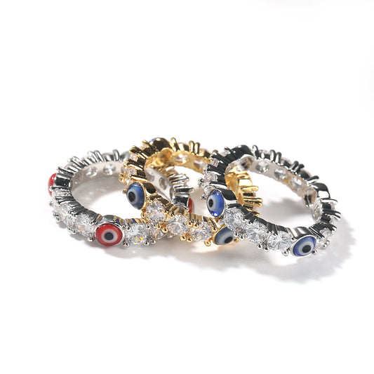 Evil Eye Eternity Ring