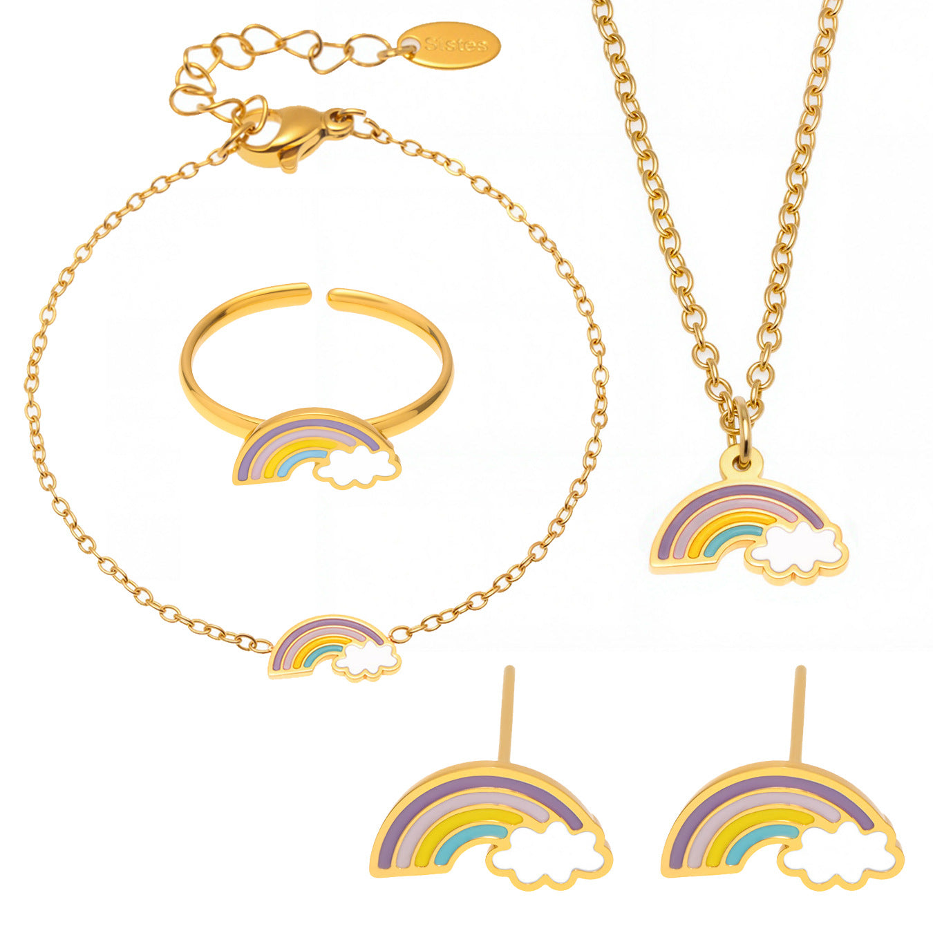Rainbow Charm Necklace