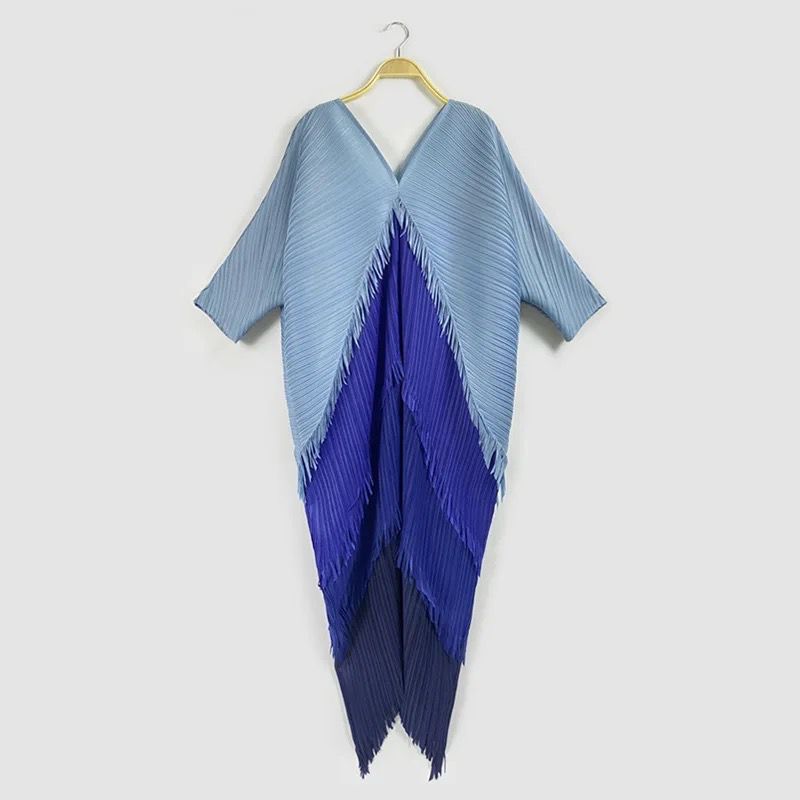 Pleated Tassel Colorful Dress