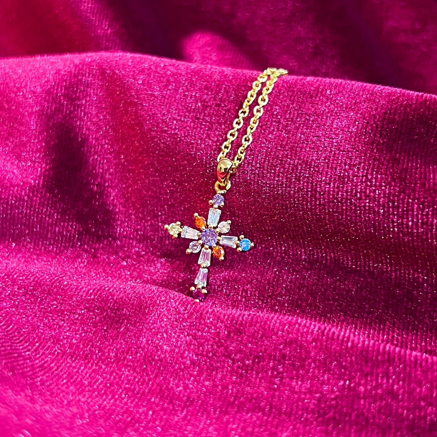 Colorful Cross Necklace