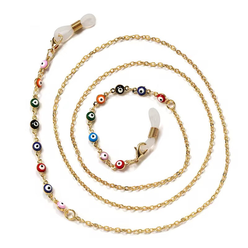 Rainbow Evil Eye Glasses Chain