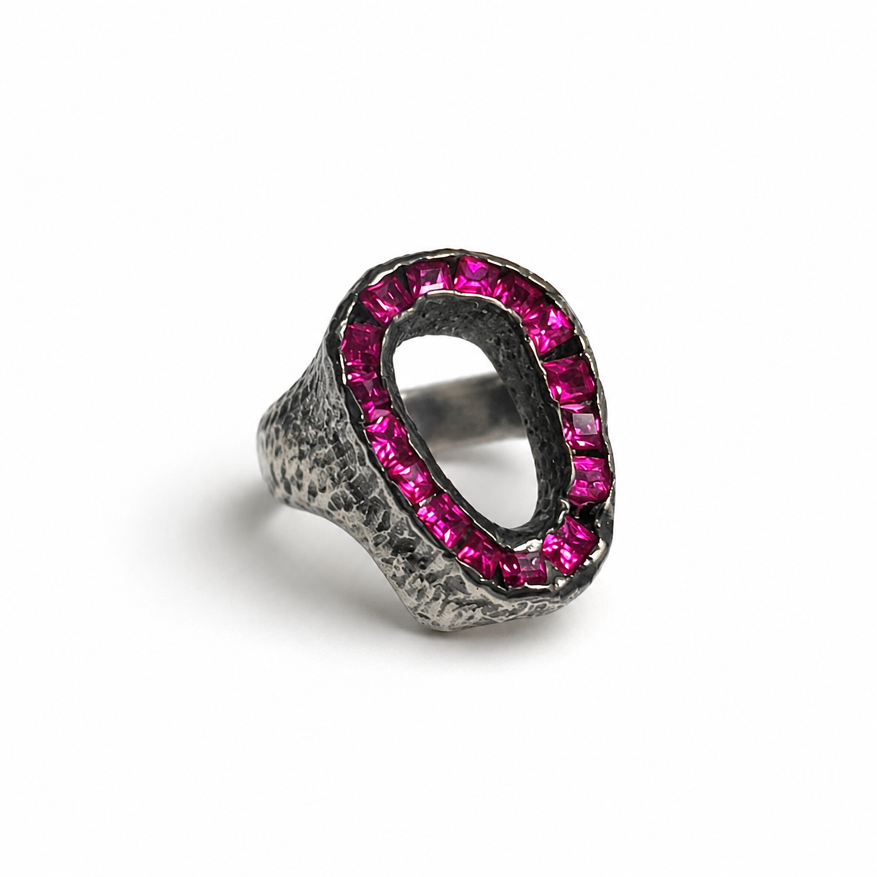 Fuchsia Crystal Statement Ring