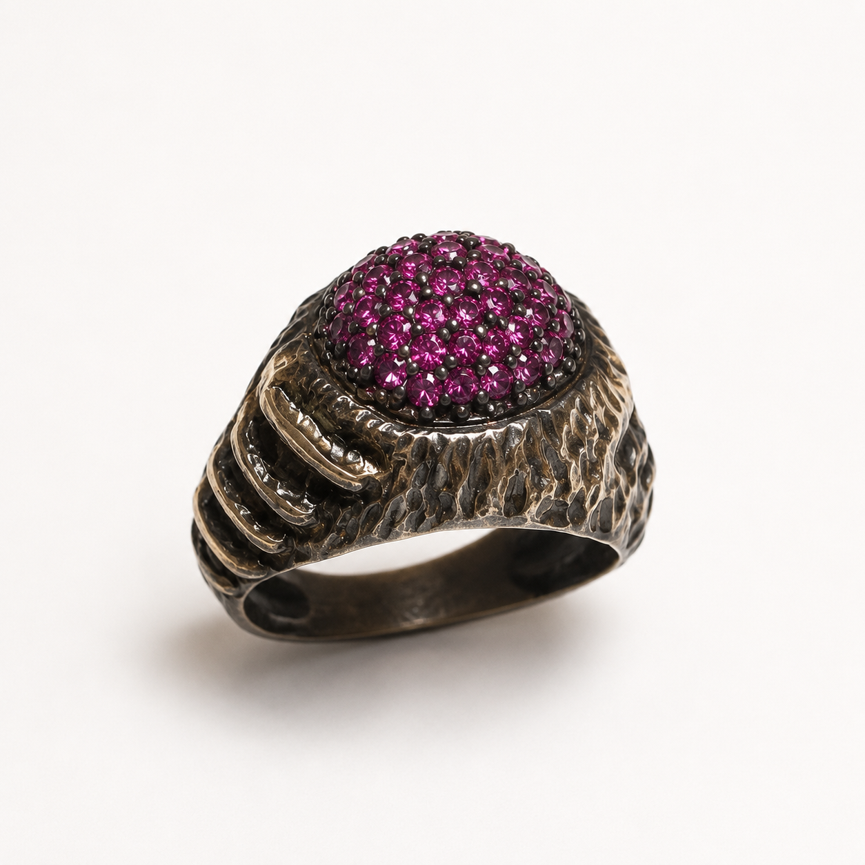 Pink Pavé Statement Ring