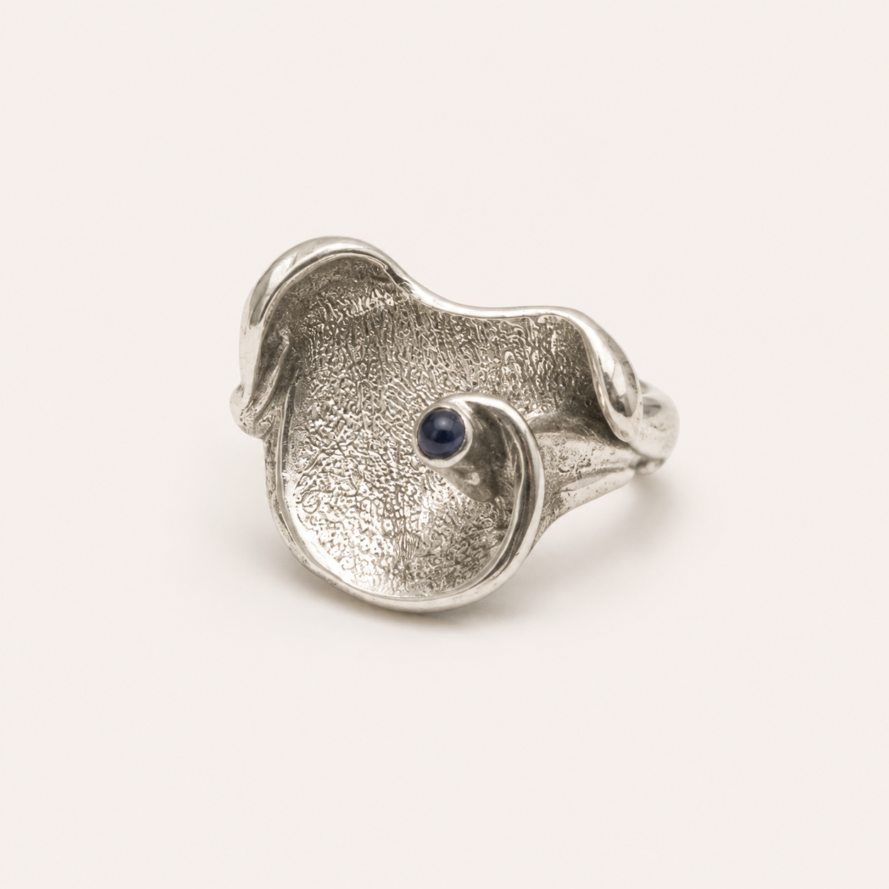 Sapphire Sculptural Statement Ring