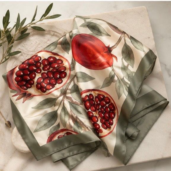 Armenian Pomegranate Garden Scarf