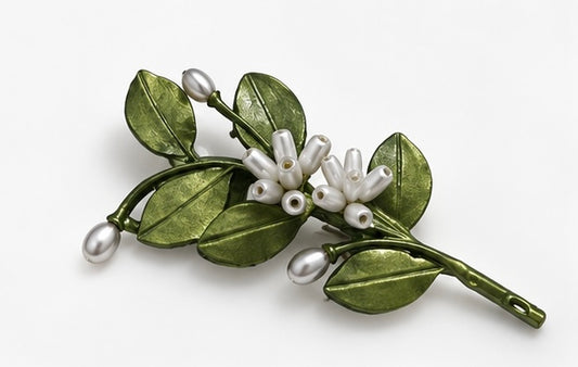 Ivory Blossom Branch Brooch
