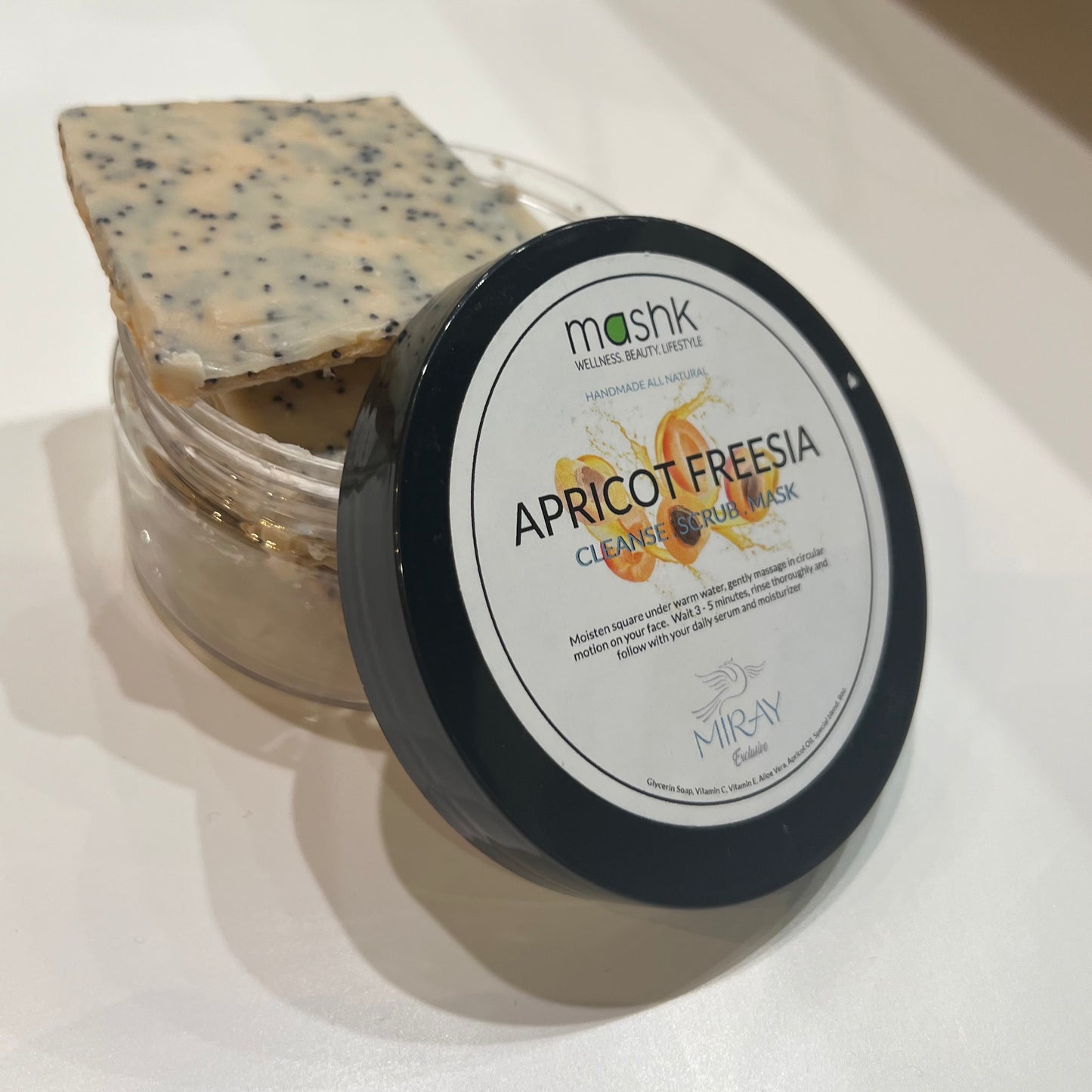 Apricot Freesia 3in1 Facial Soap: Cleanse+Scrub+Mask