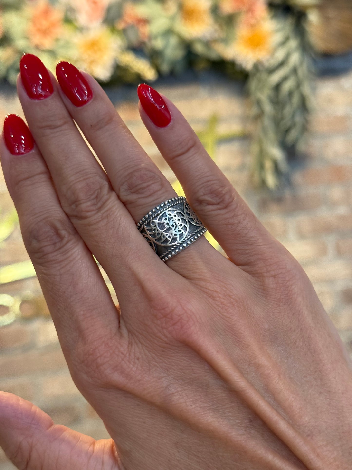 Silver Filigree Band Ring