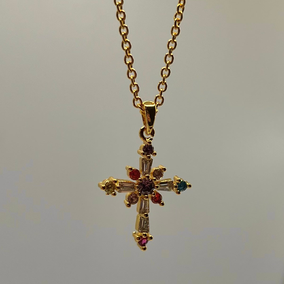 Colorful Cross Necklace