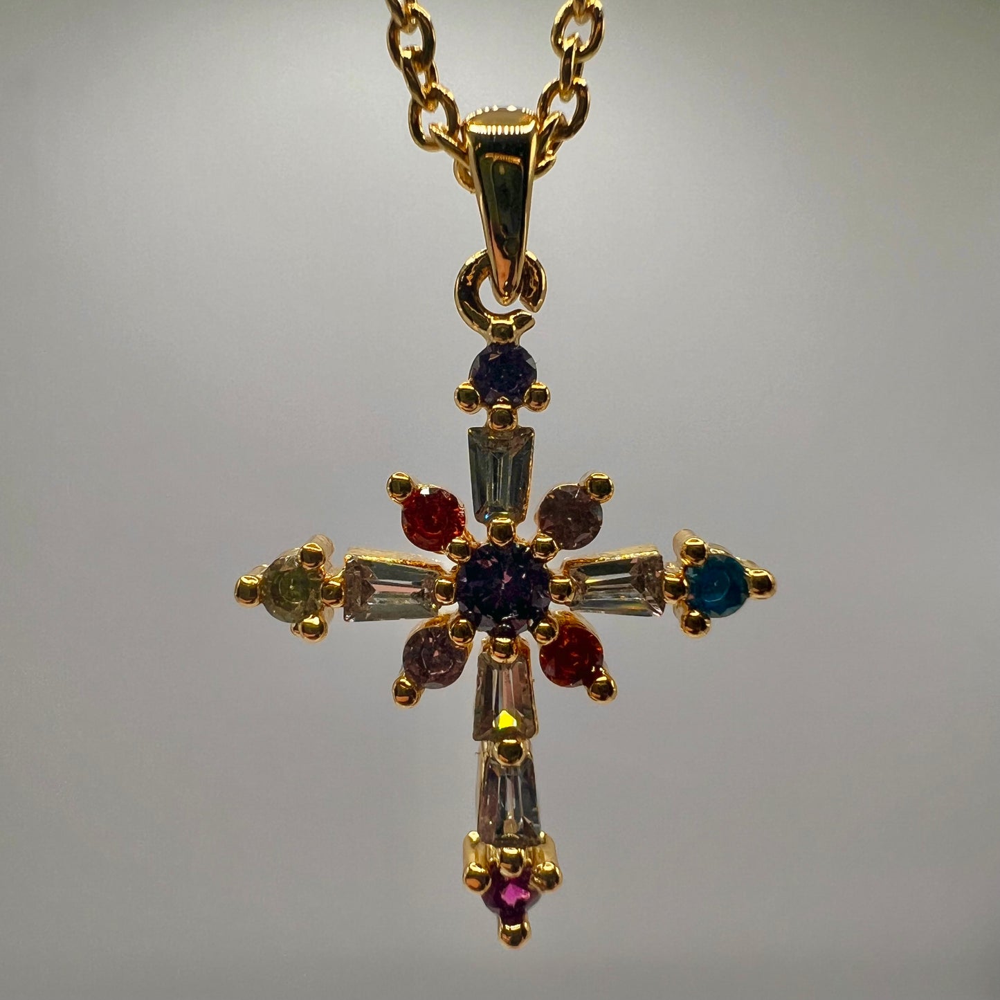 Colorful Cross Necklace