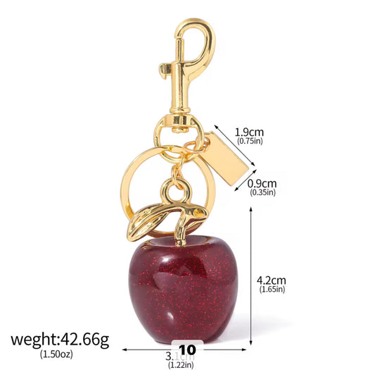 Apple Key Ring/ Bag Charm
