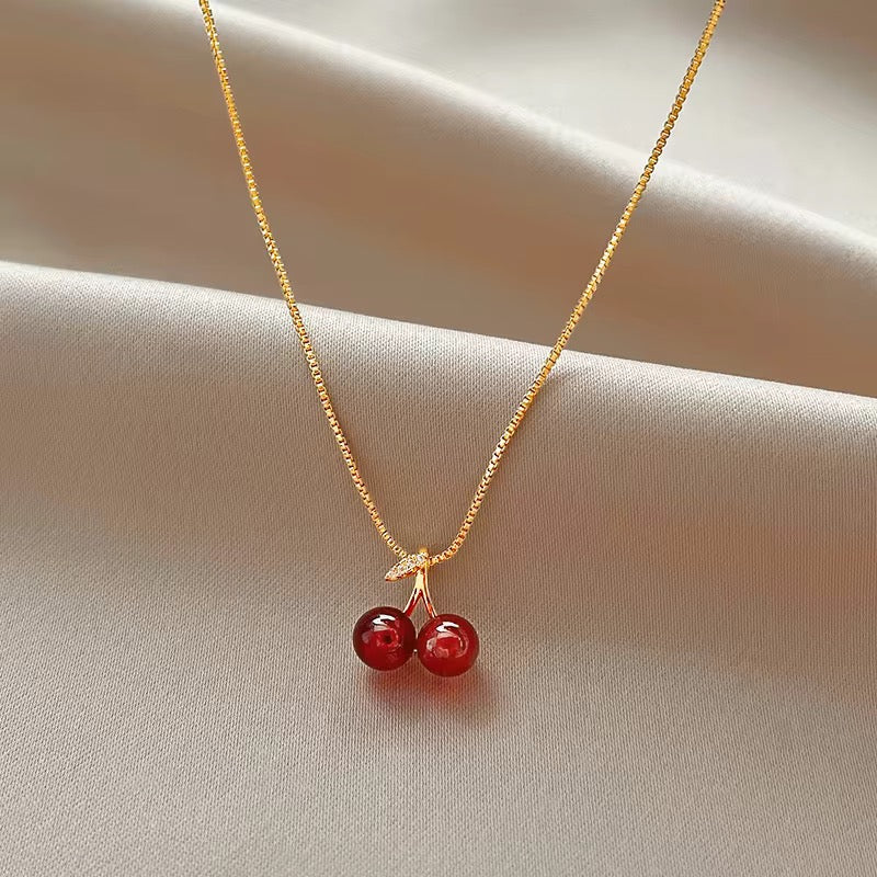 Dainty Cherry Necklace