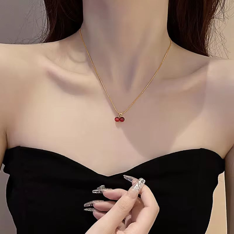 Dainty Cherry Necklace