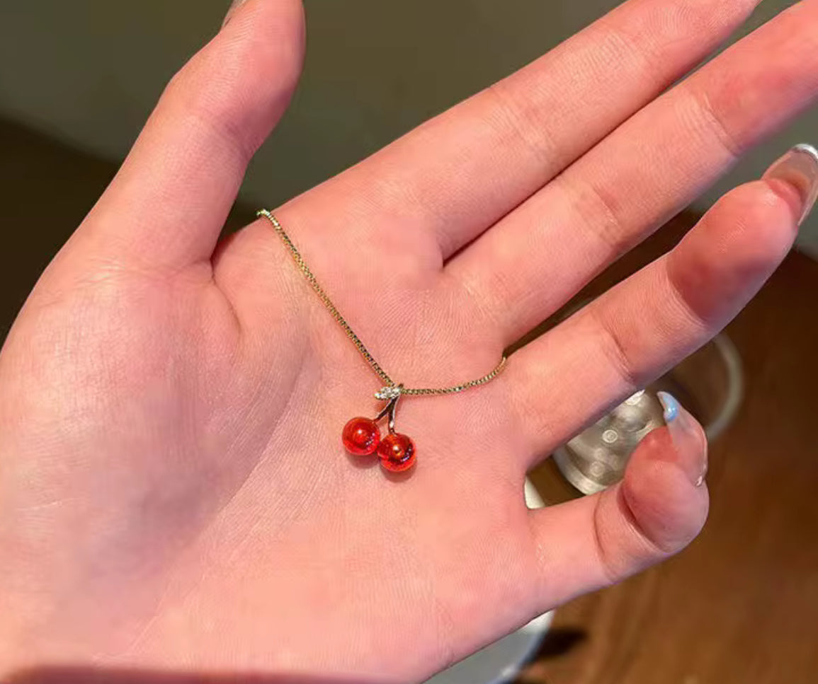 Dainty Cherry Necklace