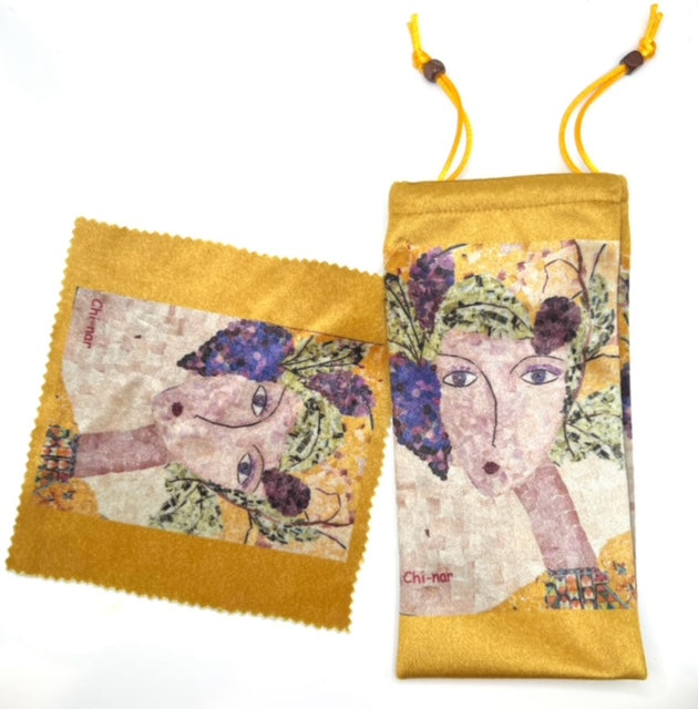 Mustard Eye Glass Cover & Lens Cleaning Fabric