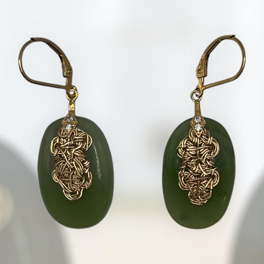 Nephrite Jade Earrings
