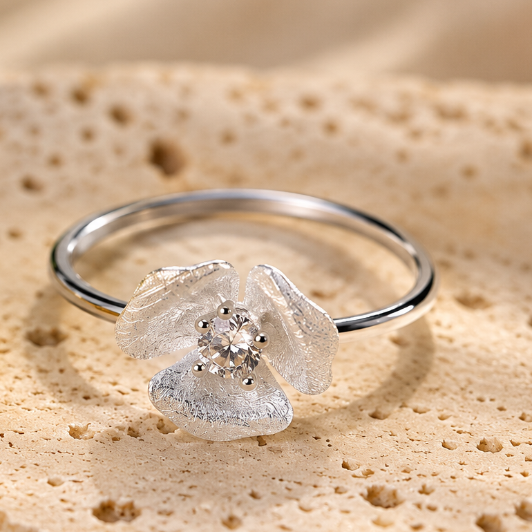 Dewdrop Flower Ring