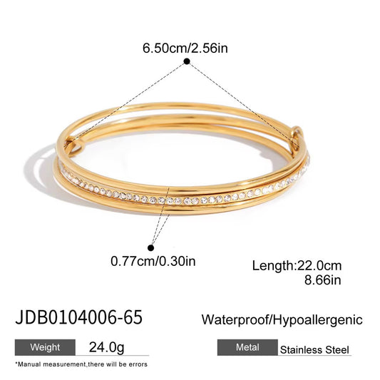 Mixed Metal Stackable Bangle Set